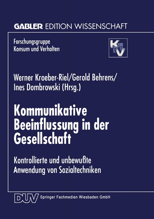 Produktbild: Kommunikative Beeinflussung in der Gesellschaft