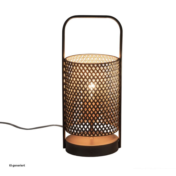 Produktbild: formano Lampe Rund Metalllampe in Goldschwarz Lampe Rund Metalllampe in Goldschwarz