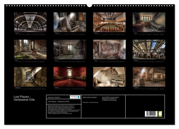 Produktbild: Lost Places - Verlassene Orte (Wandkalender 2026 DIN A2 quer), CALVENDO Monatskalender