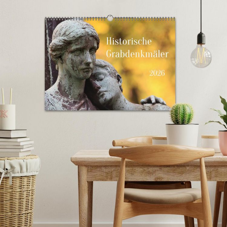 Produktbild: Alte Grabdenkm&auml;ler (Wandkalender 2026 DIN A3 quer), CALVENDO Monatskalender