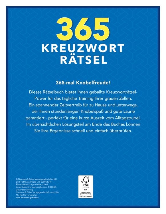 Produktbild: 365 Kreuzwortr&auml;tsel