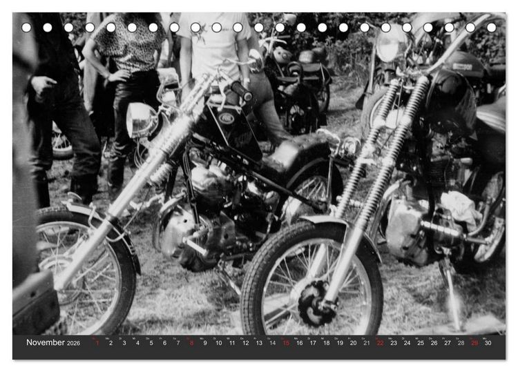 Produktbild: east Rider - Biker und Bikes aus der DDR (Tischkalender 2026 DIN A5 quer), CALVENDO Monatskalender