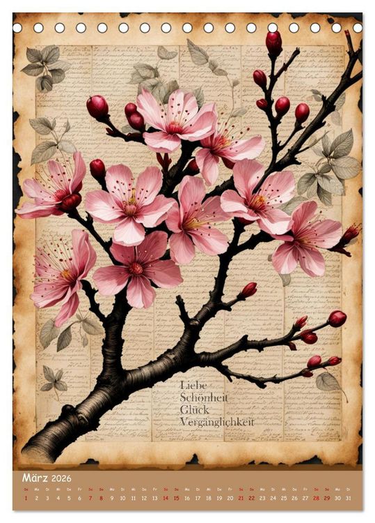 Produktbild: Geburtsblume, dein florales Sternzeichen (Tischkalender 2026 DIN A5 hoch), CALVENDO Monatskalender