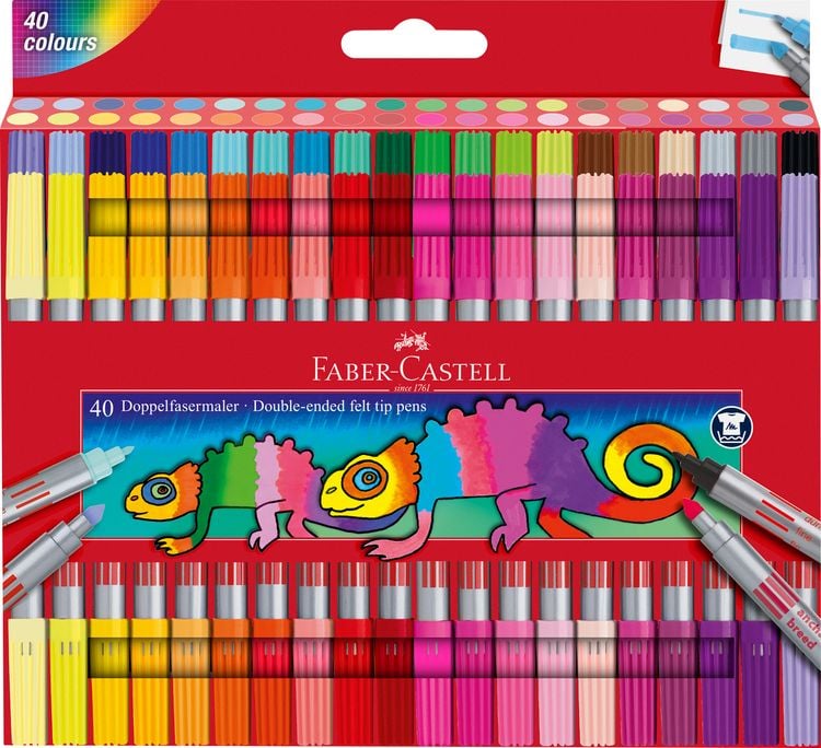 Produktbild: Faber-Castell Doppelfasermaler, 40er Set