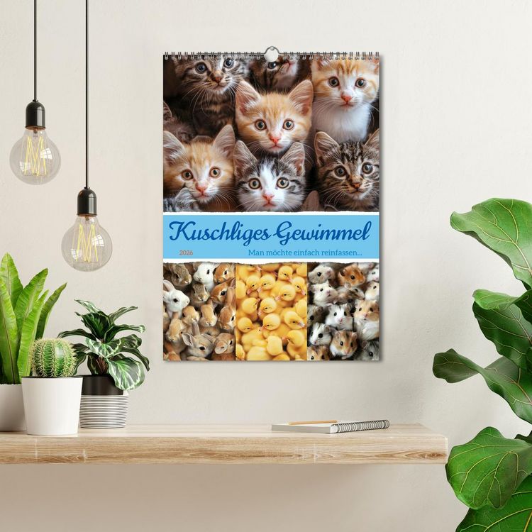 Produktbild: Kuschliges Gewimmel (Wandkalender 2026 DIN A3 hoch), CALVENDO Monatskalender