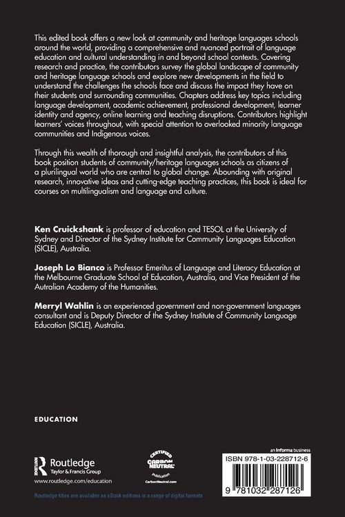 Produktbild: Community and Heritage Languages Schools Transforming Education