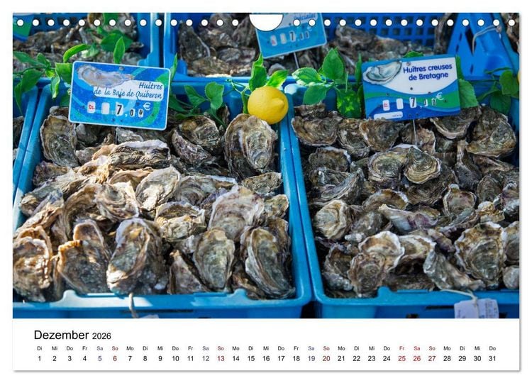 Produktbild: March&eacute; hebdomadaire - Ein Rundgang &uuml;ber einen franz&ouml;sischen Wochenmarkt (Wandkalender 2026 DIN A4 quer), CALVENDO Monatskalender