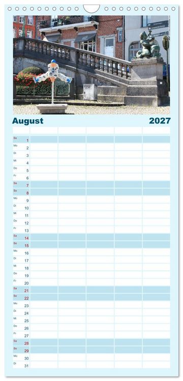 Produktbild: Familienplaner 2027 - SPA - Die belgische Stadt des Wassers mit 5 Spalten (Wandkalender, 21 x 45 cm) CALVENDO