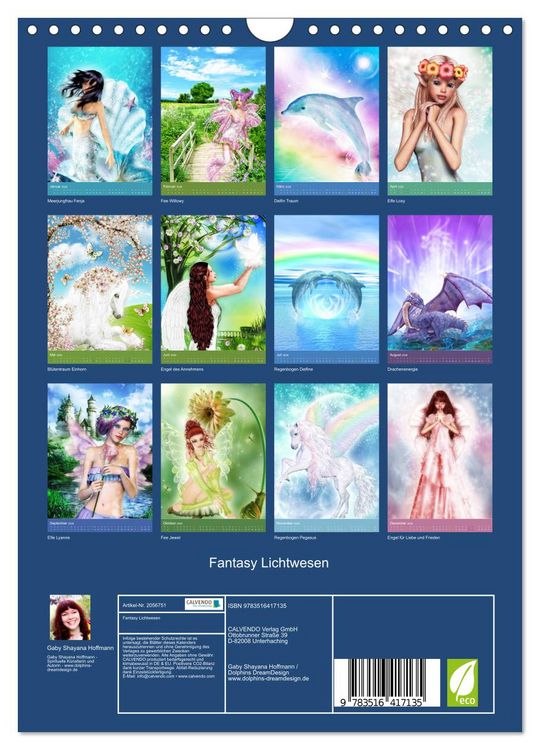 Produktbild: Fantasy Lichtwesen (Wandkalender 2026 DIN A4 hoch), CALVENDO Monatskalender