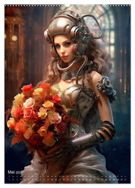 Produktbild: Steampunk Ladies (Wandkalender 2026 DIN A2 hoch), CALVENDO Monatskalender