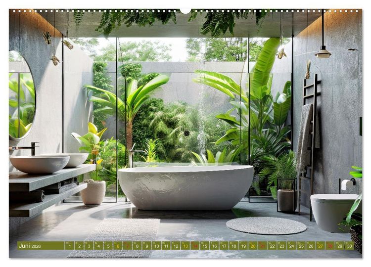 Produktbild: Urban Jungle - wohnen mit Pflanzen (Wandkalender 2026 DIN A2 quer), CALVENDO Monatskalender