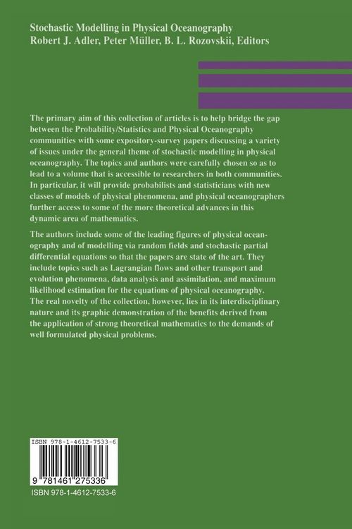 Produktbild: Stochastic Modelling in Physical Oceanography
