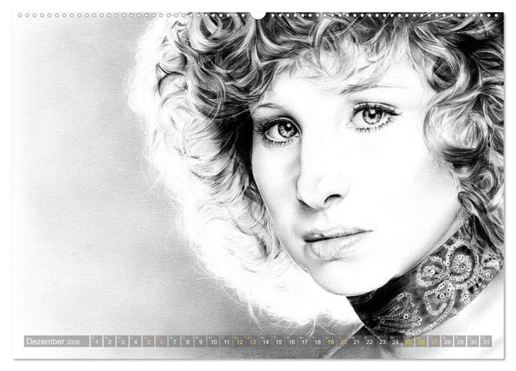 Produktbild: Hollywood Ikonen in Bleistift (hochwertiger Premium Wandkalender 2026 DIN A2 quer), Kunstdruck in Hochglanz