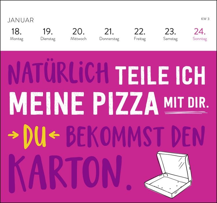Produktbild: Postkartenkalender 2027: Falls mich jemand sucht: Ich bin im Eimer