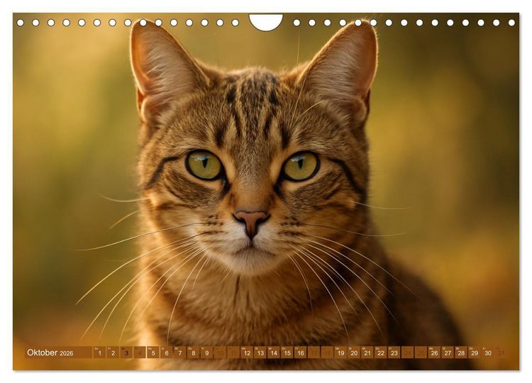 Produktbild: Katzenblicke &ndash; Eleganz und Anmut (Wandkalender 2026 DIN A4 quer), CALVENDO Monatskalender