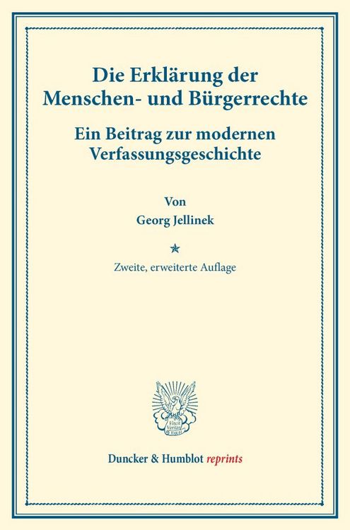 Produktbild: Die Erkl&auml;rung der Menschen- und B&uuml;rgerrechte.