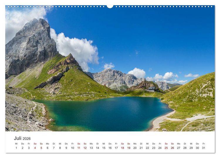 Produktbild: Bezaubernde Bergseen (Wandkalender 2026 DIN A2 quer), CALVENDO Monatskalender