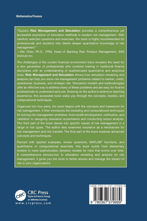 Produktbild: Risk Management and Simulation