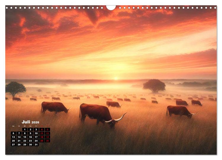 Produktbild: Pr&auml;rie Welten - Ein Kalender, der die Seele der Pr&auml;rie einf&auml;ngt. (Wandkalender 2026 DIN A3 quer), CALVENDO Monatskalender