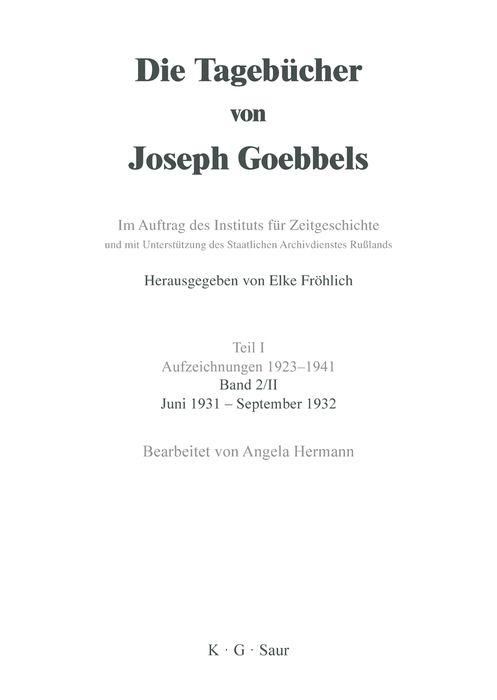 Produktbild: Juni 1931 - September 1932