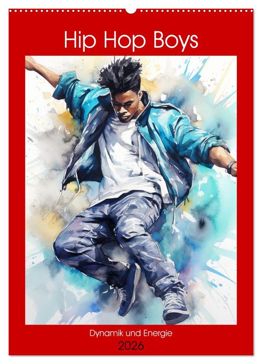 Produktbild: Hip Hop Boys. Dynamik und Energie (Wandkalender 2026 DIN A2 hoch), CALVENDO Monatskalender