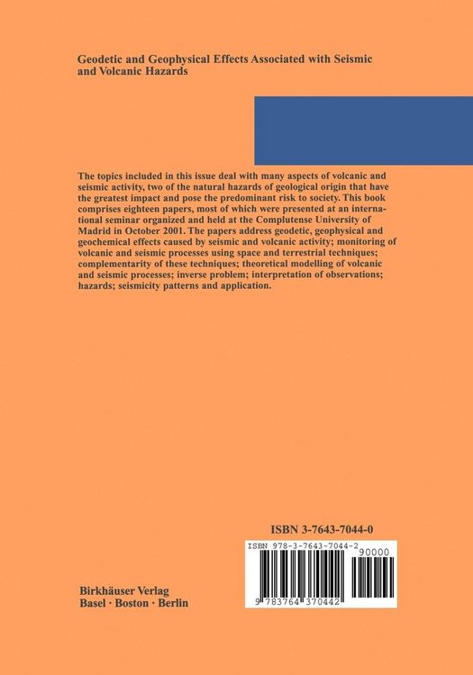 Produktbild: Geodetic And Geophysical Effects Associated With Seismic And Volcanic Hazards