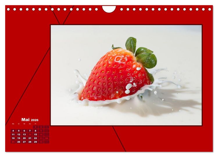 Produktbild: Powerfarbe Rot (Wandkalender 2026 DIN A4 quer), CALVENDO Monatskalender