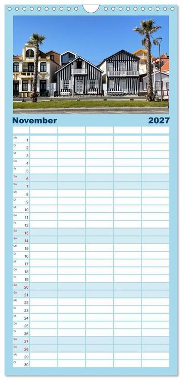 Produktbild: Familienplaner 2027 - Pen&iacute;nsula Ib&eacute;rica mit 5 Spalten (Wandkalender, 21 x 45 cm) CALVENDO