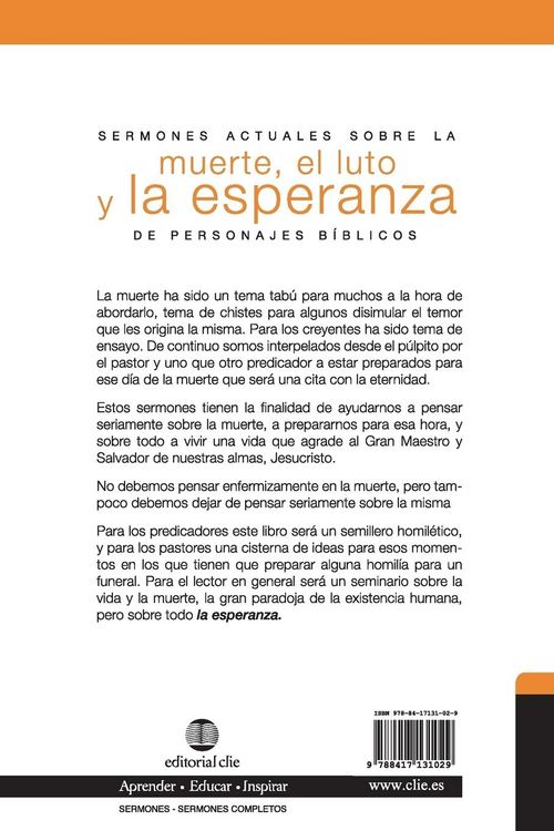 Produktbild: El Sermones Actuales Sobre La Muerte, El Luto Y La Esperanza de Personajes B&iquest;&iquest;blicos