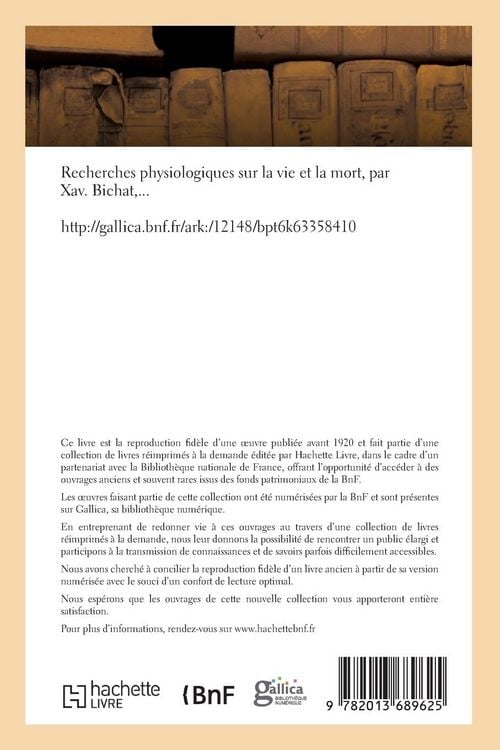 Produktbild: Recherches physiologiques sur la vie et la mort