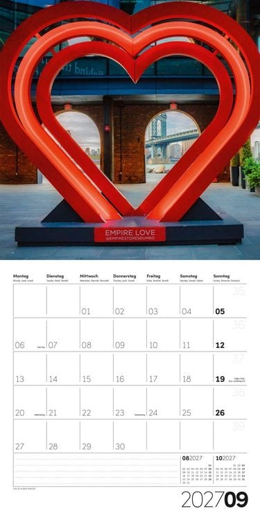 Produktbild: Die Farbe Rot Kalender 2027 - 30x30 - Art12