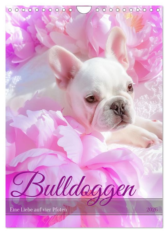 Produktbild: Bulldoggen (Wandkalender 2026 DIN A4 hoch), CALVENDO Monatskalender