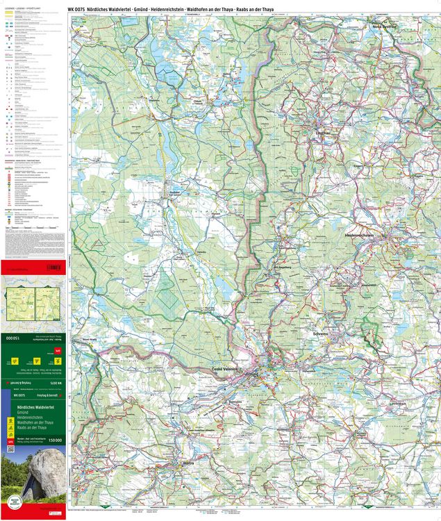 Produktbild: freytag & berndt Wanderkarte WK 0075 N&ouml;rdliches Waldviertel, Gm&uuml;nd - Heidenreichstein - Waidhofen a.d. Thaya - Raabs a.d. Thaya 1:50.000