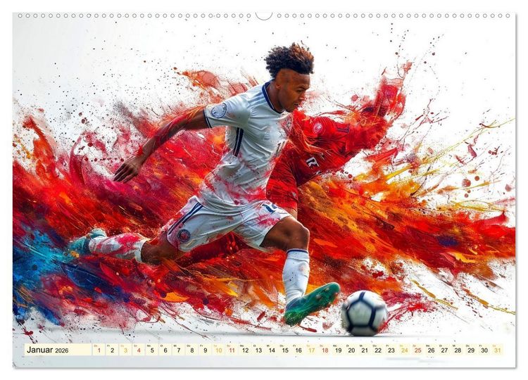 Produktbild: Fu&szlig;ball - alles geben (Wandkalender 2026 DIN A2 quer), CALVENDO Monatskalender