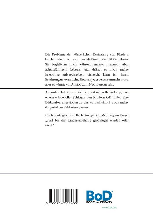 Produktbild: Pr&uuml;gelstrafe, Kindererziehung - Erlebnisse -