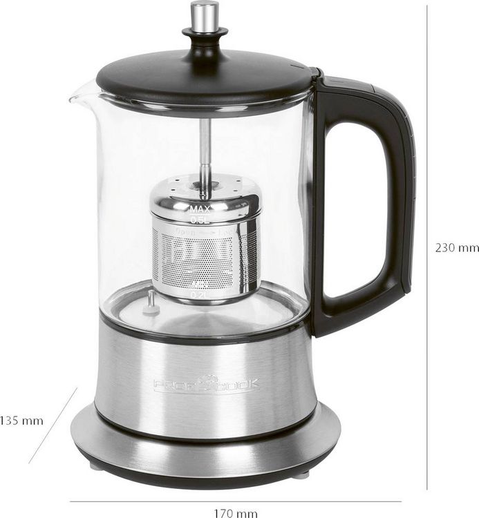 Produktbild: Profi Cook PC-TK 1165 Wasserkocher Edelstahl Fassungsverm&ouml;gen: 0.5l