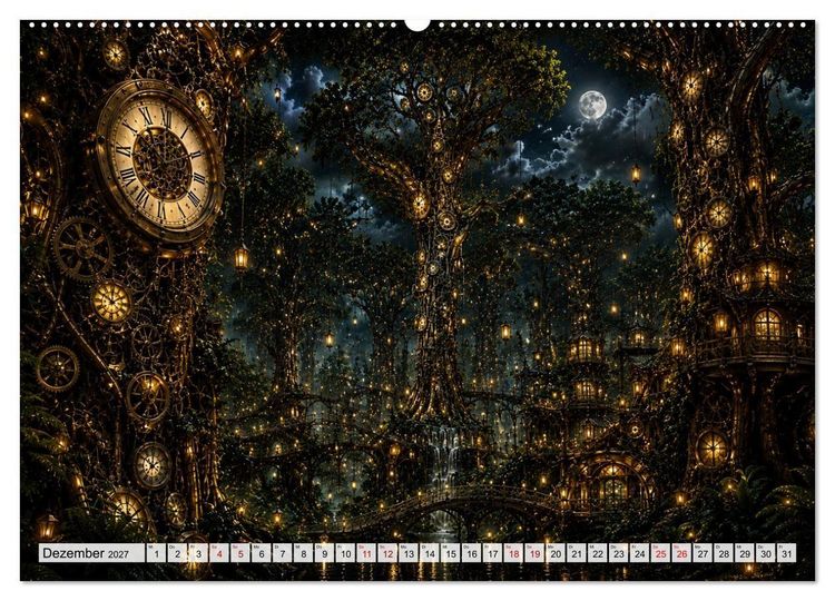 Produktbild: Traumwelten zwischen Zeit und Fantasie (hochwertiger Premium Wandkalender 2027 DIN A2 quer), Kunstdruck in Hochglanz