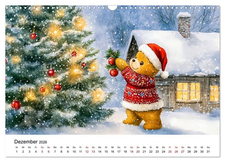 Produktbild: Teddy auf dem Bauernhof - Entdecke das Landleben mit Tieren und Feldern (Wandkalender 2026 DIN A3 quer), CALVENDO Monatskalender
