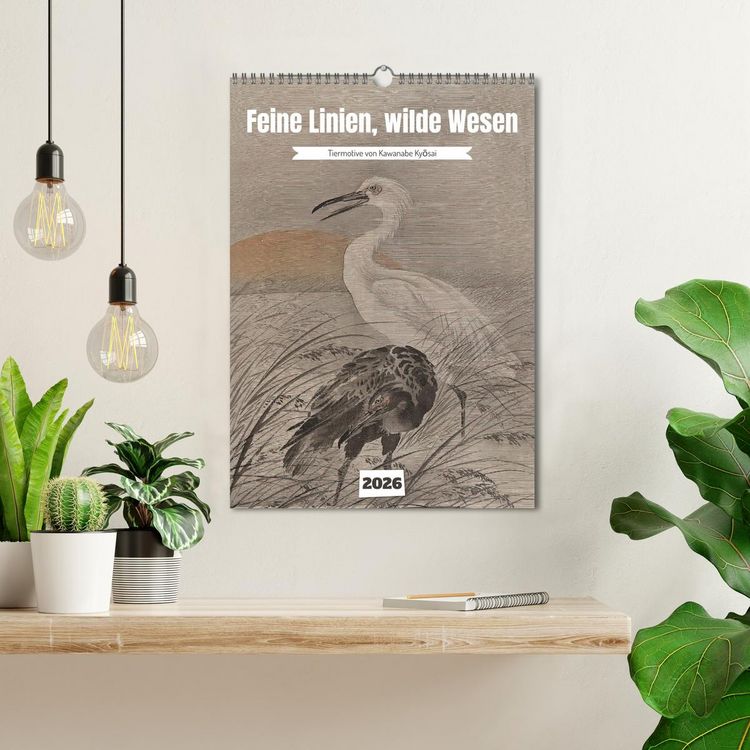Produktbild: Feine Linien, wilde Wesen (Wandkalender 2026 DIN A3 hoch), CALVENDO Monatskalender