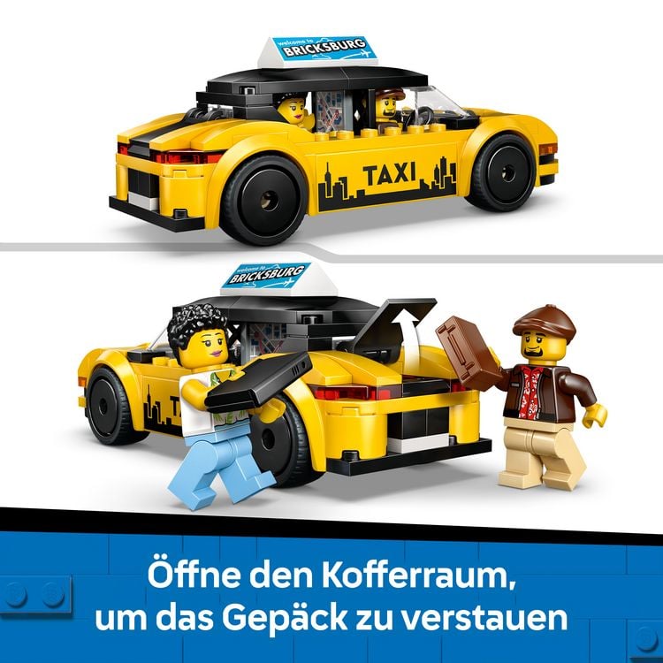 Produktbild: LEGO City 60487 Gelbes Taxi, Modellauto und 2 Minifiguren