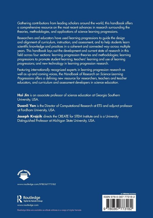 Produktbild: Handbook of Research on Science Learning Progressions