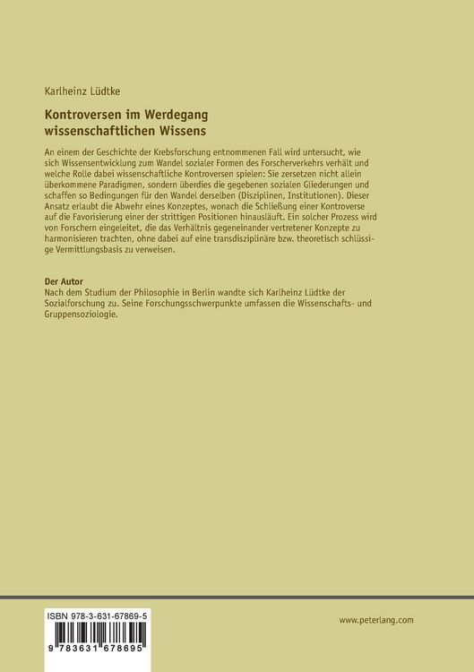 Produktbild: Kontroversen im Werdegang wissenschaftlichen Wissens