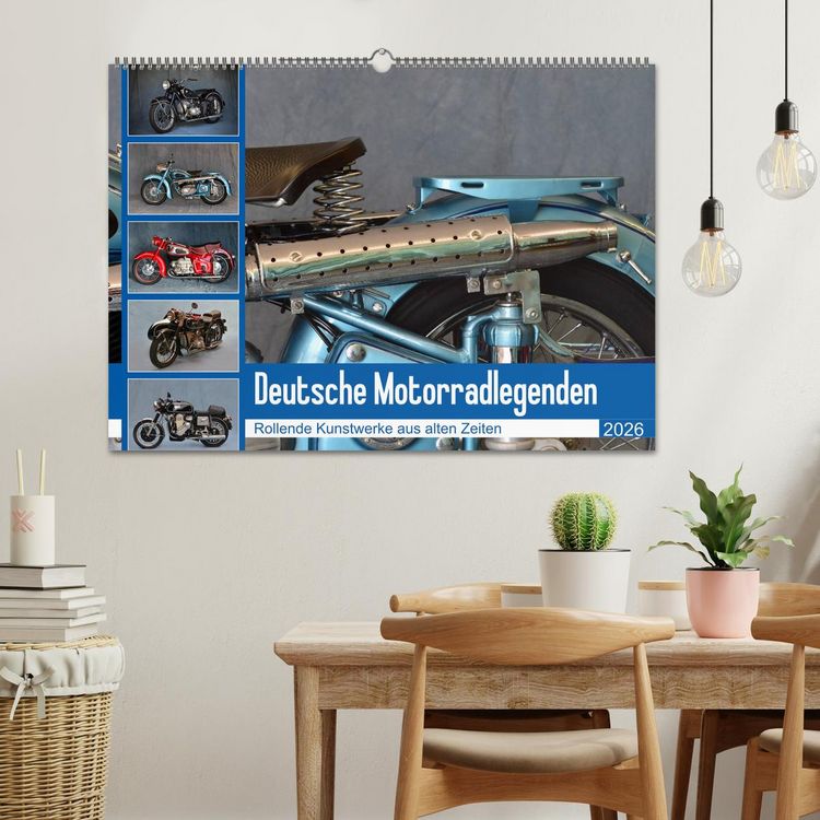 Produktbild: Deutsche Motorrad - Legenden - Rollende Kunstwerke aus alten Zeiten (Wandkalender 2026 DIN A2 quer), CALVENDO Monatskalender