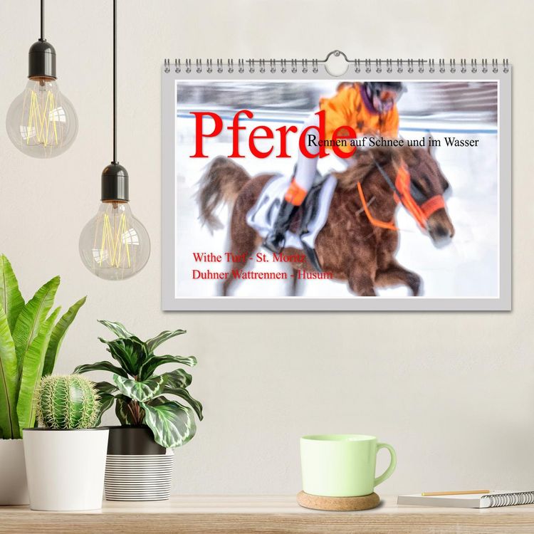Produktbild: Pferde-Rennen auf Schnee und im Wasser (Wandkalender 2026 DIN A4 quer), CALVENDO Monatskalender