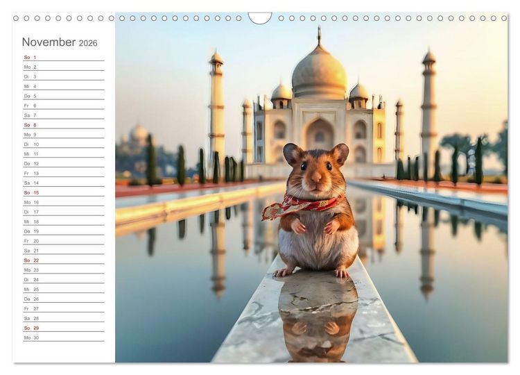 Produktbild: Nagertrip - Ein kleiner Hamster entdeckt die gro&szlig;e Welt (Wandkalender 2026 DIN A3 quer), CALVENDO Monatskalender