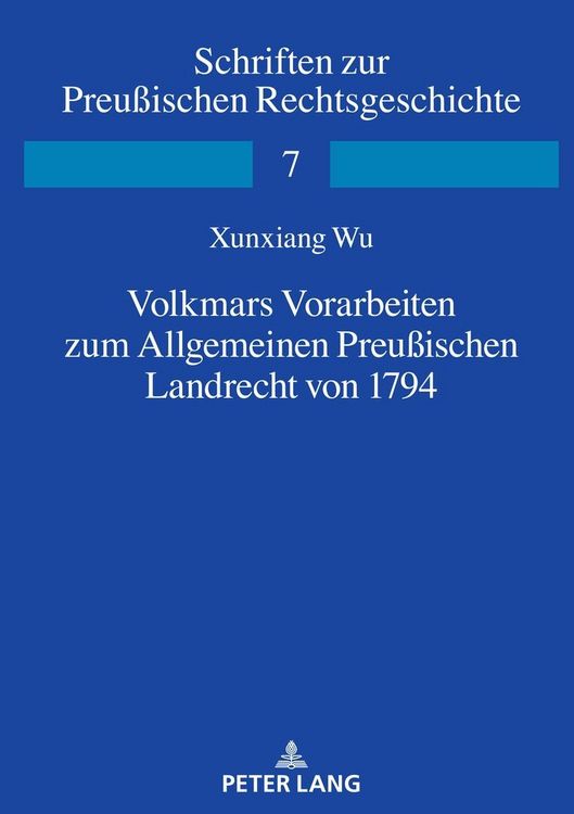 Produktbild: Volkmars Vorarbeiten zum Allgemeinen Preu&szlig;ischen Landrecht von 1794