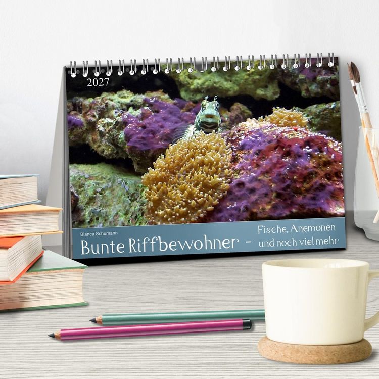 Produktbild: Bunte Riffbewohner - Fische, Anemonen und noch viel mehr (Tischkalender 2027 DIN A5 quer), CALVENDO Monatskalender