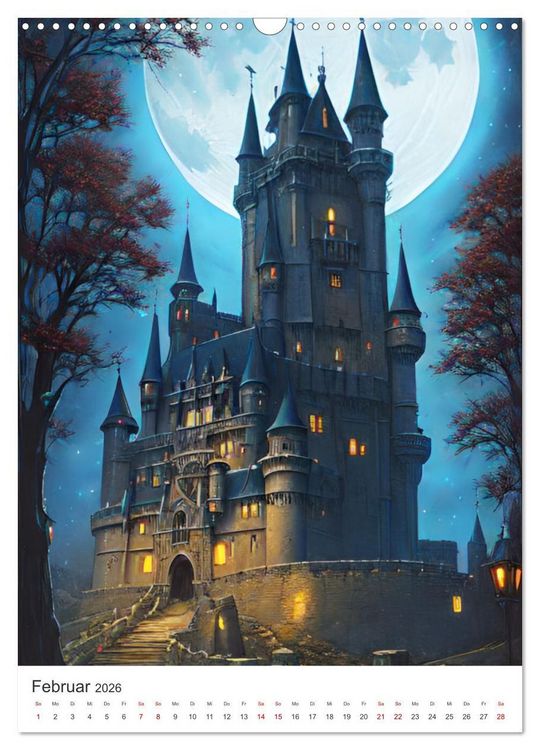 Produktbild: Faszination Mittelalter - Von mittelalterlichen Burgen und Drachen (Wandkalender 2026 DIN A3 hoch), CALVENDO Monatskalender