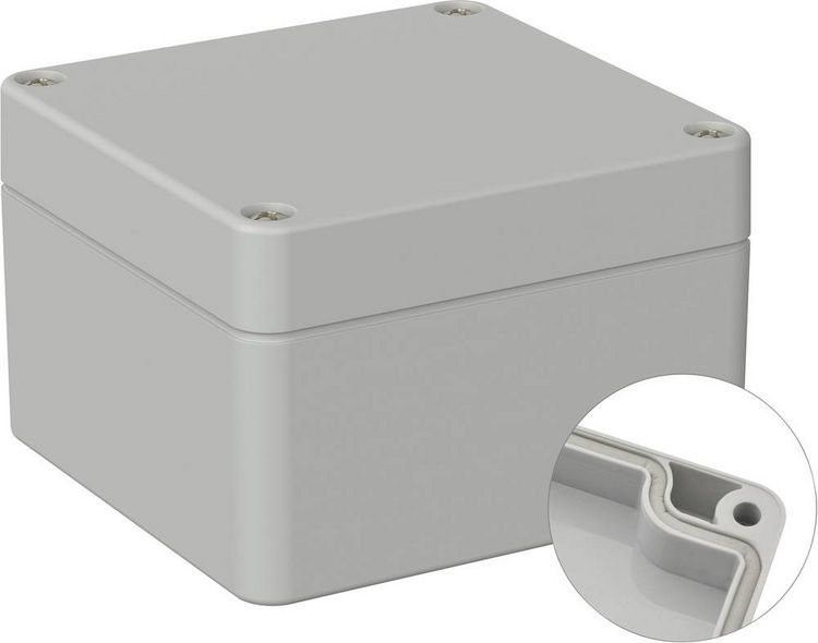 Produktbild: TRU COMPONENTS TC-9065600 Industrie-Geh&auml;use 82 x 80 x 55 ABS Lichtgrau (RAL 7035) 1St.