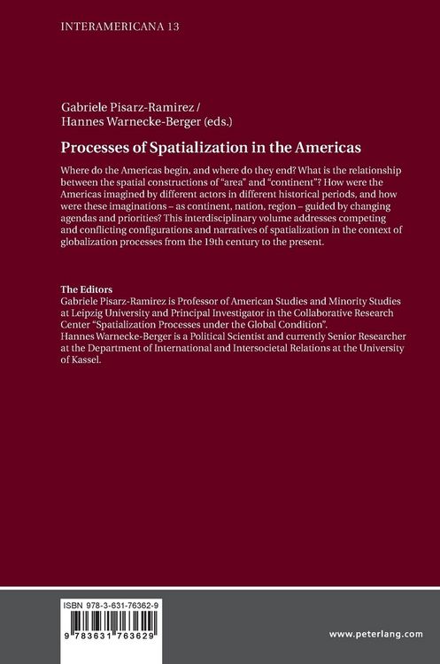 Produktbild: Processes of Spatialization in the Americas